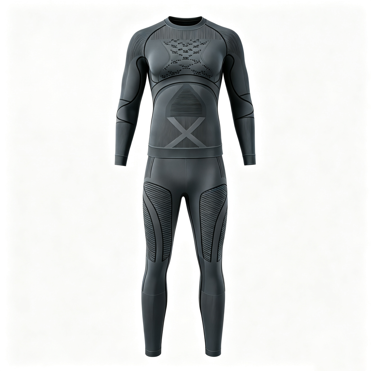 Men’s Dark Gray Thermal Base Layer Set