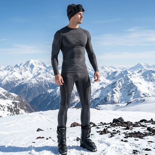 Men’s Dark Gray Thermal Base Layer Set