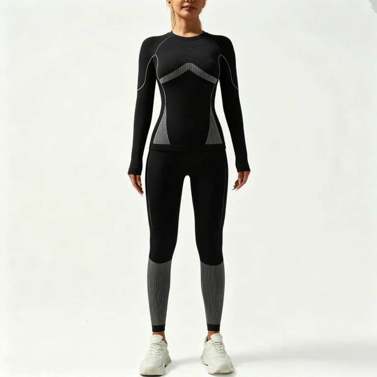 Women’s Black Thermal Base Layer Set
